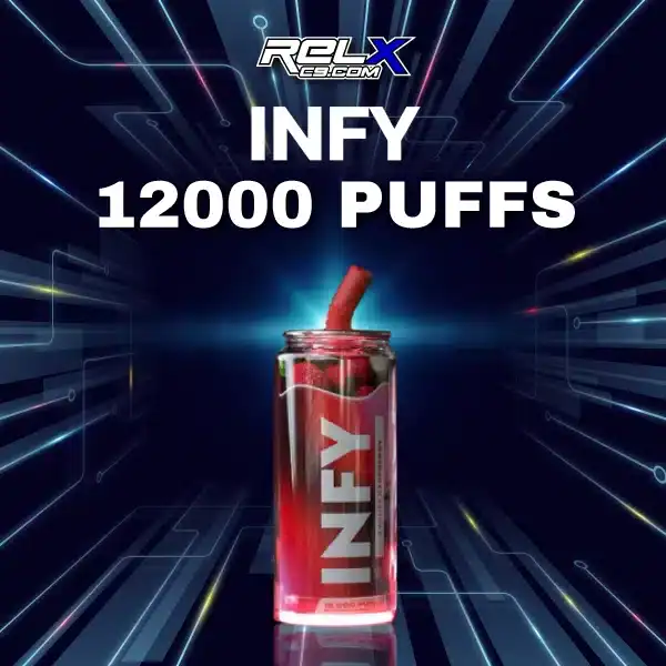 Infy 12000 puff กลิ่นลิ้นจี่ราซเบอรนี่ เปรี้ยวนิด หวานหน่อย สูบแล้วโดนใจ