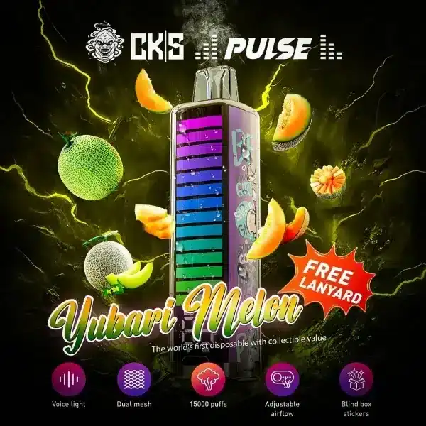 cks pulse 15000 puffs กลิ่นเมล่อนยาคุมิ หอมละมุน หวานสดชื่นทุกสัมผัส