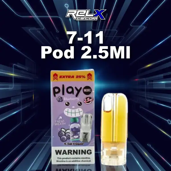 หัวพอต 7-11 2.5 ml กลิ่นบลูเบอร์รี่เข้มข้น เย็นนิดๆ สูบเพลินทุกคำ