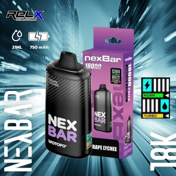 Wotofo nexBAR 18K พอตใช้แล้วทิ้งรุ่นใหม่ล่าสุด กลิ่นชัด รสชาติจัดเต็ม